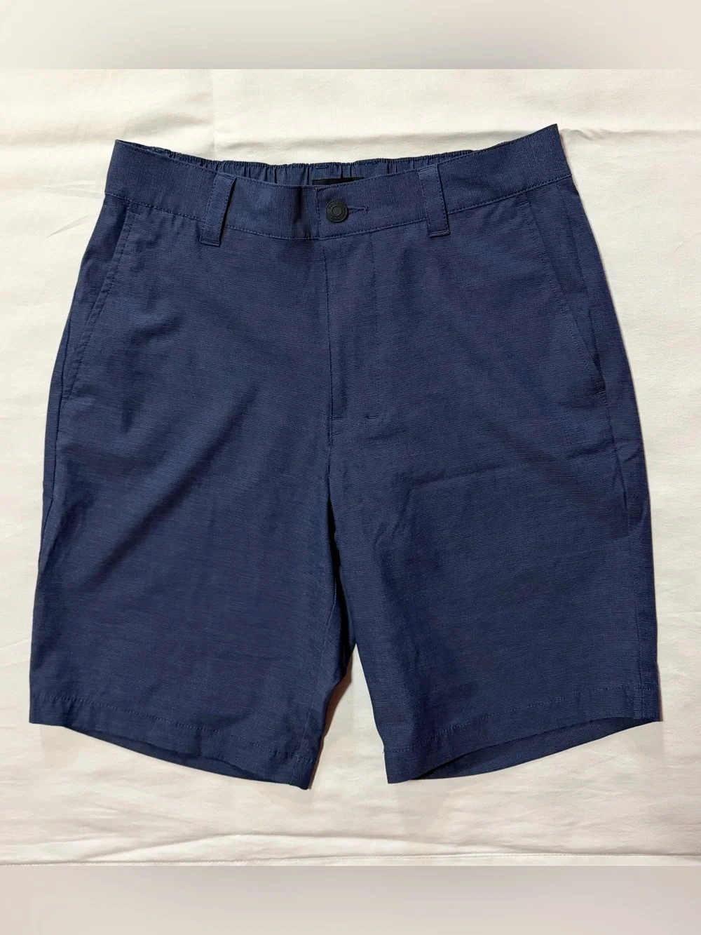 Banana Republic Men's Comfort Stretch Flat-Front Shorts Navy Blue Size 30 Golf